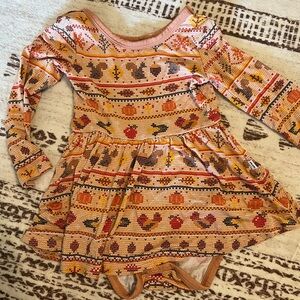 Little Sleepies play collection thanksgiving print bamboo bodysuit twirl 6-12 mo